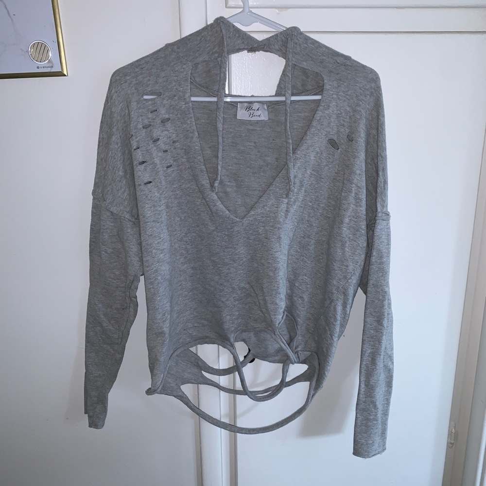 Gray sweatshirt